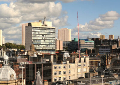 Cityscape of Glasgow rooftops