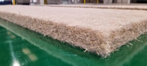 Close up of one of the Wood wood insulation trials