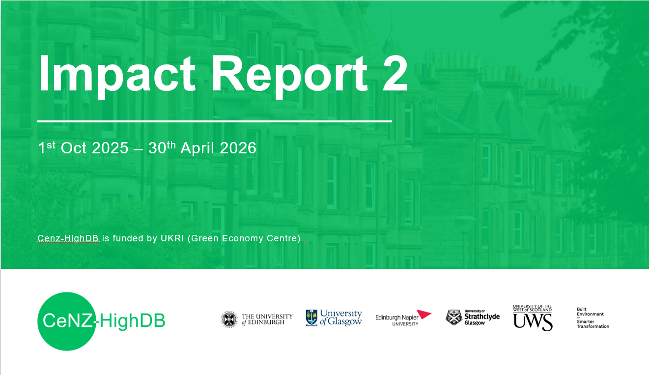 Front page of the CeNZ-HighDB impact report